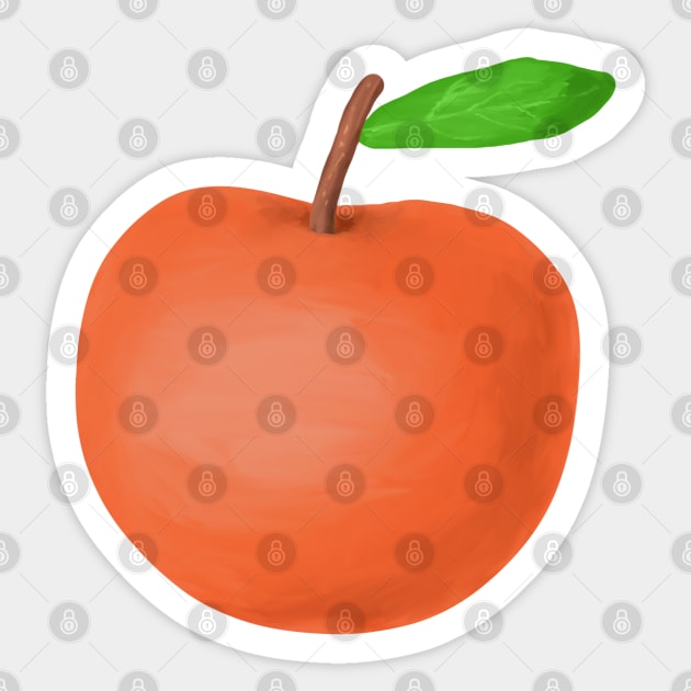 Red apple Sticker by EvgeniiV